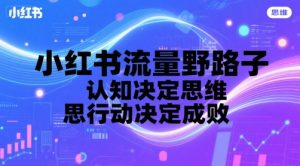 小红书流量野路子，认知决定思维，思维决定行动，行动决定成败-知乎者也