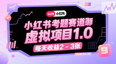 小红书考题赛道虚拟项目1.0,项目操作简单,每天收益2-3张-知乎者也