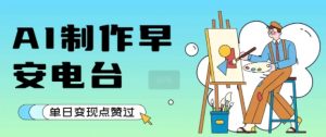 用AI制作早安电台,单日变现1k+,条条点赞过W-知乎者也