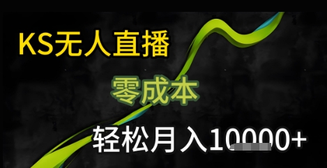 KS无人直播25年最新玩法，只需一部手机，轻松月入1W+【揭秘】-知乎者也