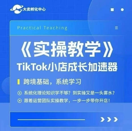 大卖家孵化中心TikTok实操课，TikTok小店成长加速器，跨境基础系统学习，一步一步带你开店-知乎者也