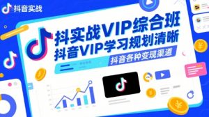 抖音实战VIP综合班,抖音VIP学习规划请晰抖音各种变现渠道-知乎者也