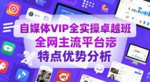 自媒体VIP全实操卓越班,全网主流平台特点优势分析-知乎者也