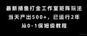 最新捕鱼打金工作室矩阵玩法，当天产出5张+，已运行2年，从0-1保姆级教程【揭秘】-知乎者也
