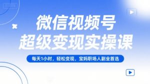 微信视频号超级变现实操课,每天1小时,轻松变现,宝妈职场人副业首选-知乎者也