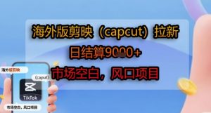 海外版剪映(capcut)拉新，日结算1k+，市场空白，风口项目-知乎者也