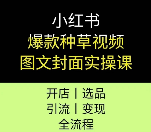 小红书爆款种草视频图文封面实操课,开店、选品、引流、变现全流程-知乎者也
