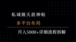 私域做天涯神贴 多平台布局 月入5k+详细流程拆解-知乎者也