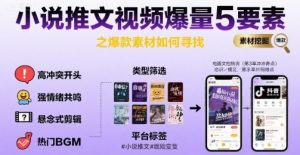 小说推文视频爆量5要素之爆款素材如何寻找-知乎者也