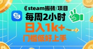 steam搬砖项目每周2小时日入1k+收益核心玩法,手把手教你,门槛低好上手-知乎者也