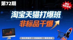 淘宝天猫打爆班原创高阶技术第72期，非标品干爆-知乎者也