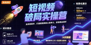 短视频破局实操营,业余到高手,打造短视频核心竞争力,实现商业闭环-知乎者也