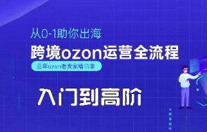 OZON入门到高阶全流程,从0-1助你出海,跨境ozon运营全流程-知乎者也