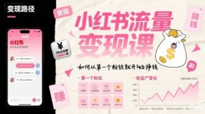 小红书流量变现课,如何从第一个粉丝就开始挣钱-知乎者也