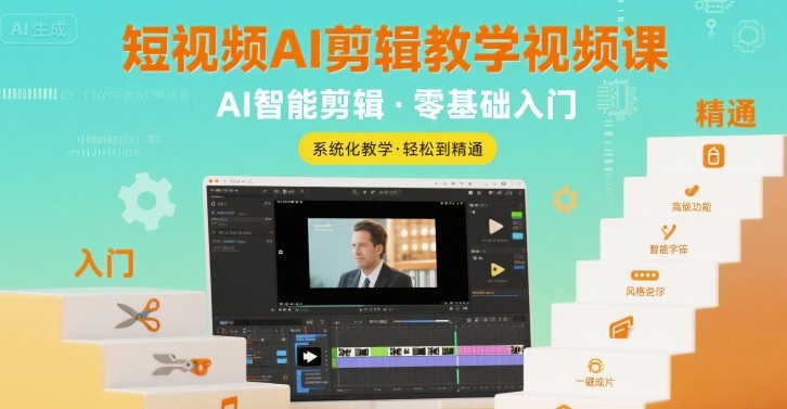 短视频AI剪辑教学视频课,入门到精通-知乎者也