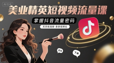 美业精英短视频流量课,掌握抖音流量密码,天天有询单,条条有转化-知乎者也