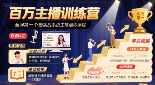 百万主播训练营,全网第一个最实战系统主播培养课程-知乎者也