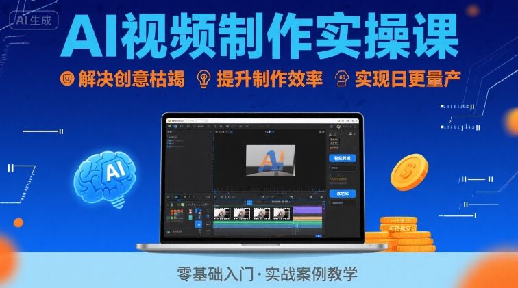 Ai视频制作实操课,解决创意枯竭、效率低下痛点,实现日更量产可持续变现-知乎者也