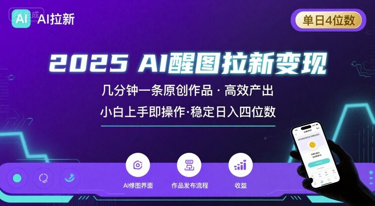 2025最强AI醒图拉新,几分钟一条原创作品,单日收入4位数,小白也能上手操作-知乎者也