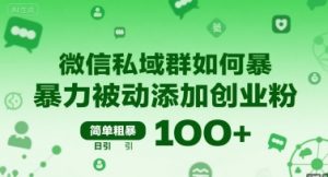 微信私域群如何暴力被动添加创业粉，简单粗暴，日引100+-知乎者也