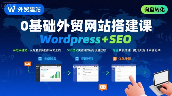 WordPress外贸建站+SEO优化课程,手把手教你从0到1搭建可获得询盘的外贸网站-知乎者也