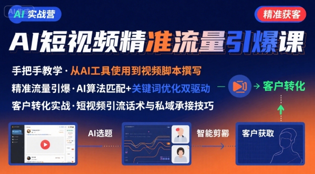AI+短视频引爆精准客户实战营,手把手教你引爆Ai短视频精准流量-知乎者也