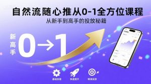 自然流随心推从0-1全方位课程,从新手到高手的投放秘籍-知乎者也