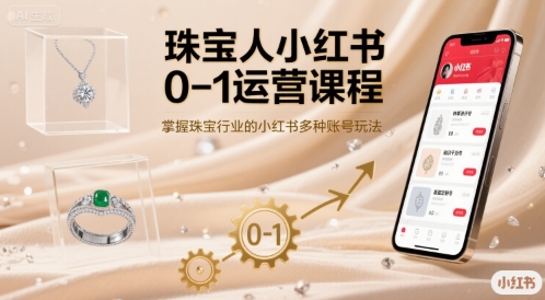 珠宝人小红书0-1运营课程,掌握珠宝行业的小红书多种账号玩法-知乎者也