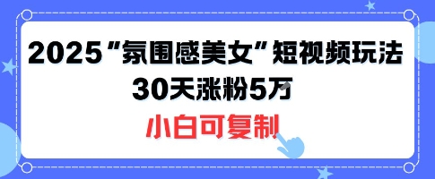 不露脸也能火!2025“氛围感美女”短视频玩法,30天涨粉5W小白可复制-知乎者也