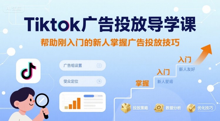 Tiktok广告投放导学课,帮助刚入门的新人掌握广告投放技巧-知乎者也