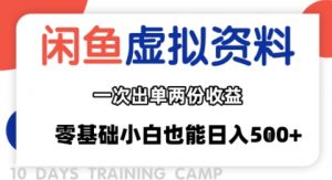 闲鱼虚拟资料新变现玩法，信息差项目，一次出单两份收益，无需囤货，可批量矩阵，零基础小白也能日入多张-知乎者也