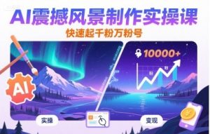 AI震撼风景制作实操课，快速起千粉万粉号-知乎者也