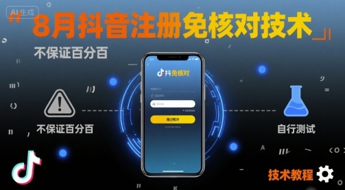 8月抖音注册免核对技术，不保证百分百，自测-知乎者也