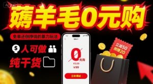 薅羊毛0元购,免单还倒挣钱的暴力玩法,人人可做,纯干货-知乎者也