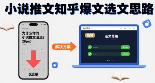为什么你的小说推文没流量？小说推文知乎爆文选文思路-知乎者也
