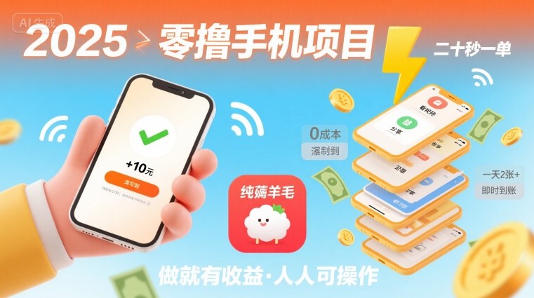 2025年零撸手机项目，二十秒一单，纯薅羊毛 一天2张+做就有【揭秘】-知乎者也