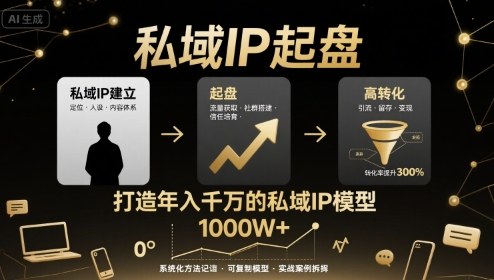 私域IP起盘,私域ip建立、起盘、高转化,打造年入千万的私域ip模型-知乎者也