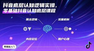 抖音底层认知逻辑实操,零基础抖音认知底层课程-知乎者也