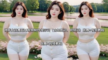 微胖女孩舞蹈AI视频制作提示词(含绘图词、视频词) 跳舞+视频教程-知乎者也