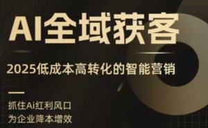 AI全域获客实训营,2025低成本高转化的智能营销,精准找客,高效营销-知乎者也