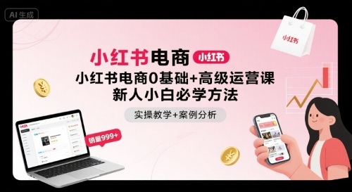 小红书电商0基础+高级运营课,新人小白必学方法,实操教学+案例分析-知乎者也