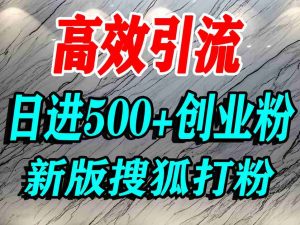 怎么打创业粉?搜狐网打精准创业粉,打粉引流教程,单人日引500+精准创业粉-知乎者也