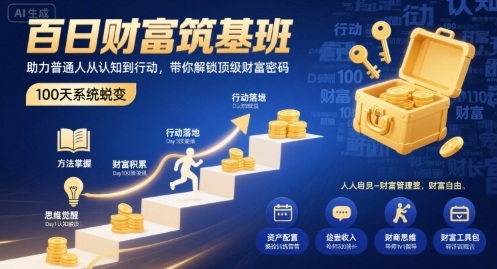 百日财富筑基班,助力普通人从认知到行动,带你解锁顶级财富密码-知乎者也