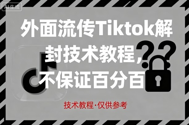 外面流传Tiktok解封技术教程，不保证百分百，具体自测-知乎者也