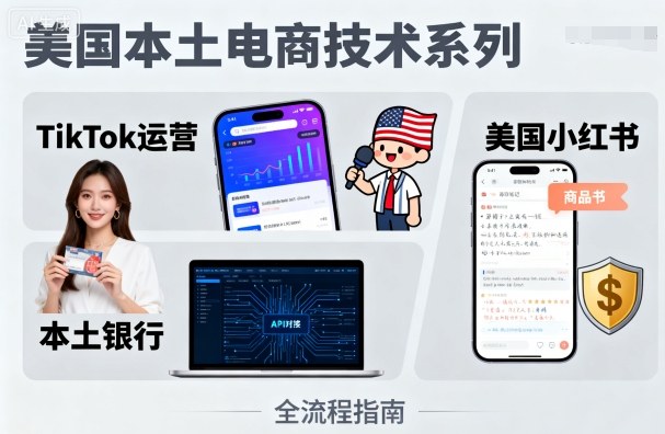 美国本土电商技术,Tiktok 运营篇+美国小红书篇+本土银行篇-知乎者也