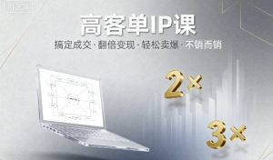 高客单IP课,搞定成交,搞定高客单IP,翻倍变现,轻松卖爆,不销而销-知乎者也