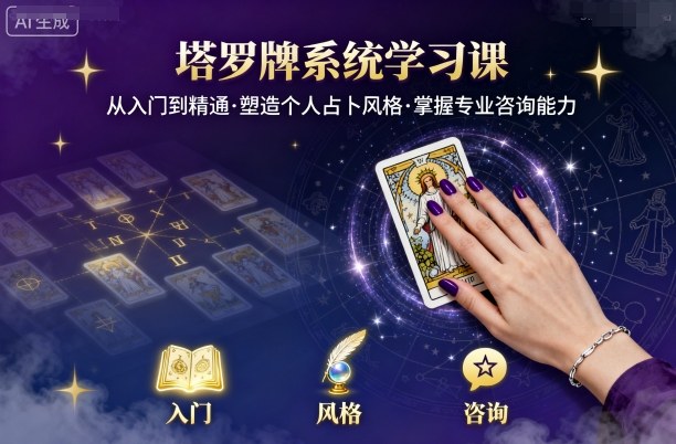 塔罗牌系统学习课,助你从入门到精通,塑造个人占卜风格,掌握专业咨询能力-知乎者也