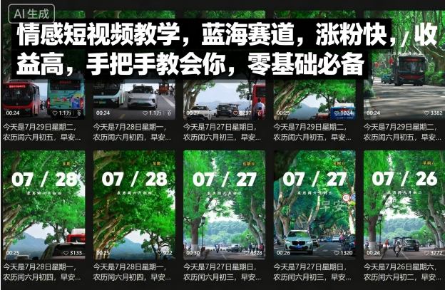 情感短视频教学,蓝海赛道,涨粉快,收益高,手把手教会你,零基础必备-知乎者也
