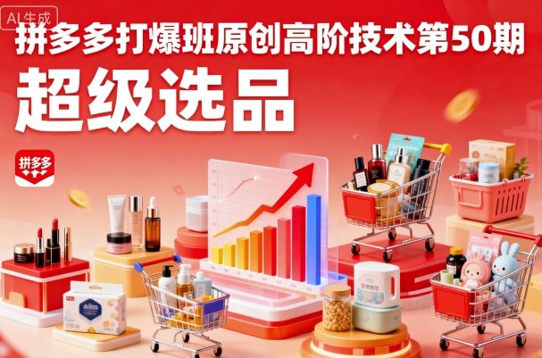 拼多多打爆班原创高阶技术第50期,超级选品-知乎者也