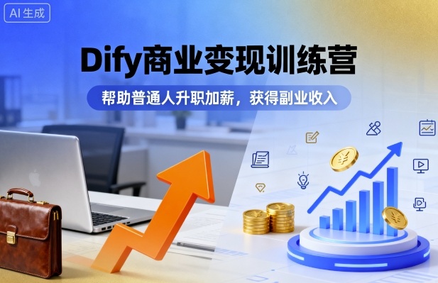 Dify商业变现训练营,帮助普通人升职加薪,获得副业收入-知乎者也